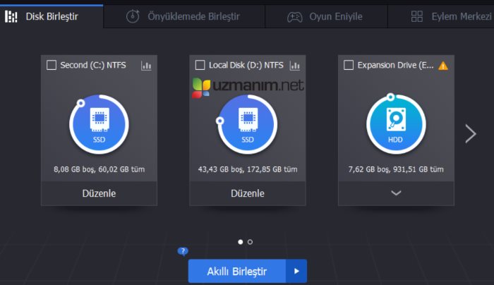 smart defrag ana ekran