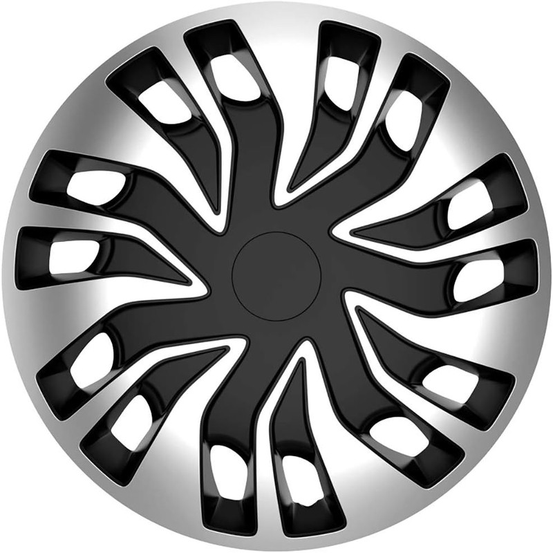 Radkappen Radzierblenden 15 Zoll schwarz & silber schnell 4er Set - Bild 3 von 6