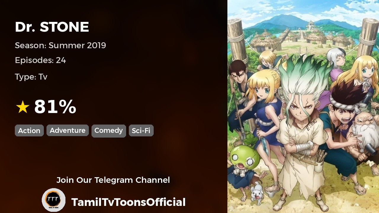 Dr. Stone Season 1 BluRay [Hindi-Tamil-Telugu-Eng-Jap] Multi Audio 480p, 720p & 1080p