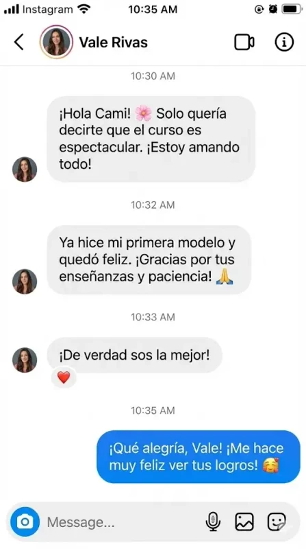 Un testimonio de una alumna satisfecha.