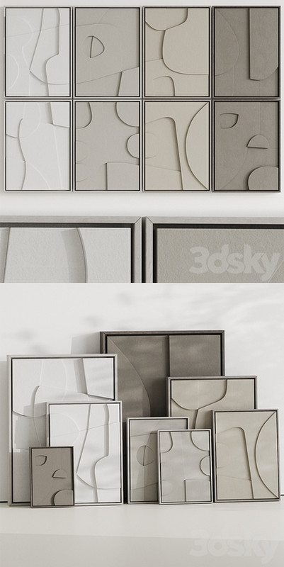 Set of relief panels edith beurskens