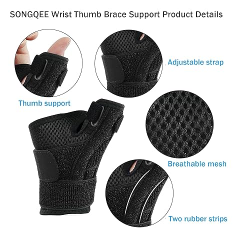 Wrist measurement guide for thumb spica support brace