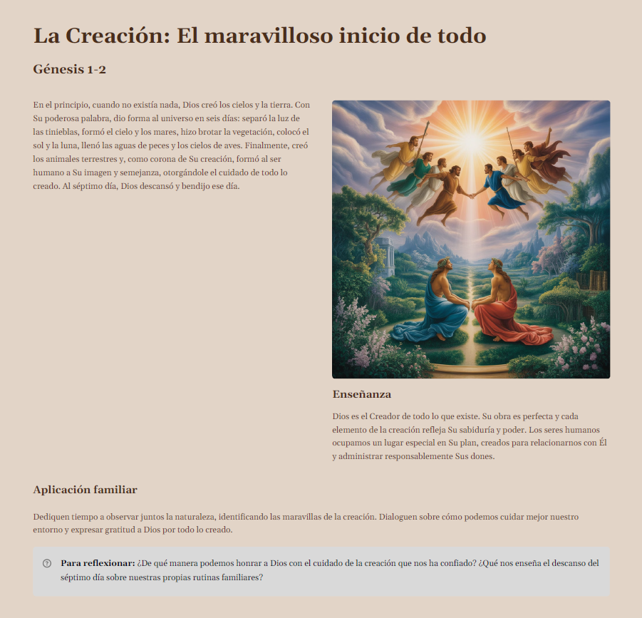 La Creación Historias Bíblicas