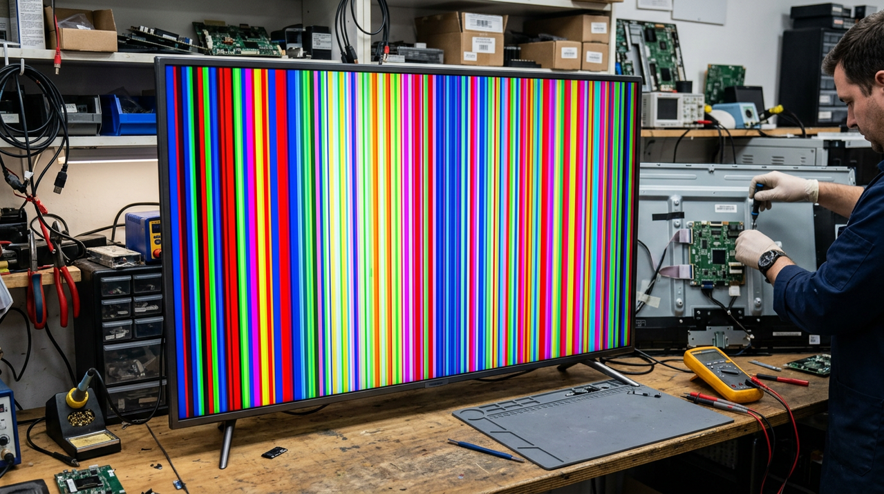 Полосы на экране телевизора: причины и что делать