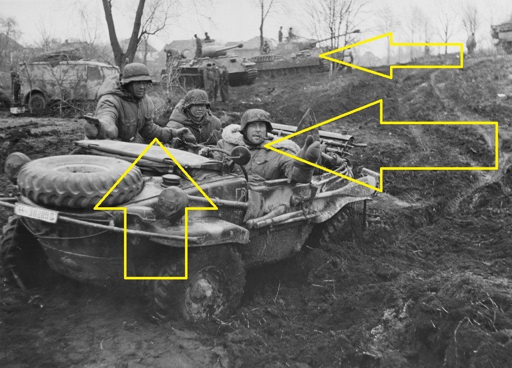 VW-KÜBELWAGEN SCHWIMMWAGEN TYP166 & PANTHER