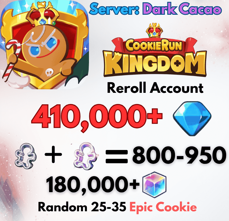 [Dark Cacao] Cookie Run: Kingdom Starter Account