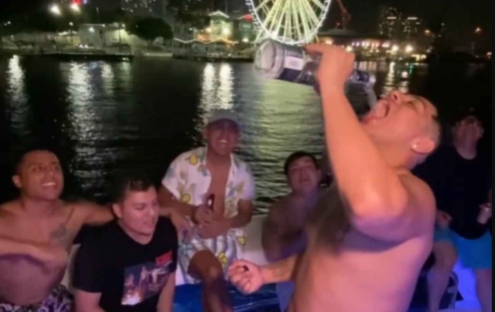 Grupo Firme se graba en plena borrachera en un yate