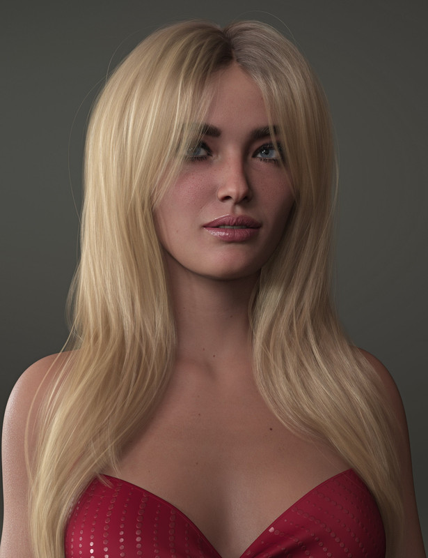 Layered Long Hair for Genesis 8 Female