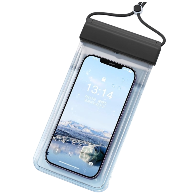 3-PCS Black IPX8 Waterproof Phone Pouch(19×11 CM) - Universal Touch Screen & Underwater Photo Case for Swimming, Snorkeling, and Beach