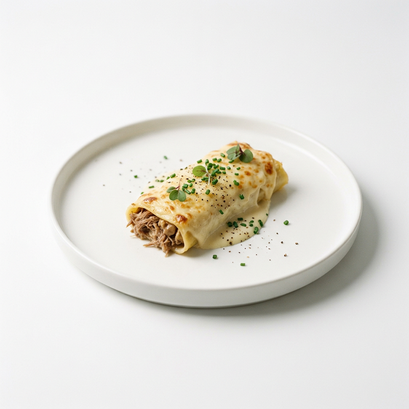 Canelones De Confit De Pato Y Foie