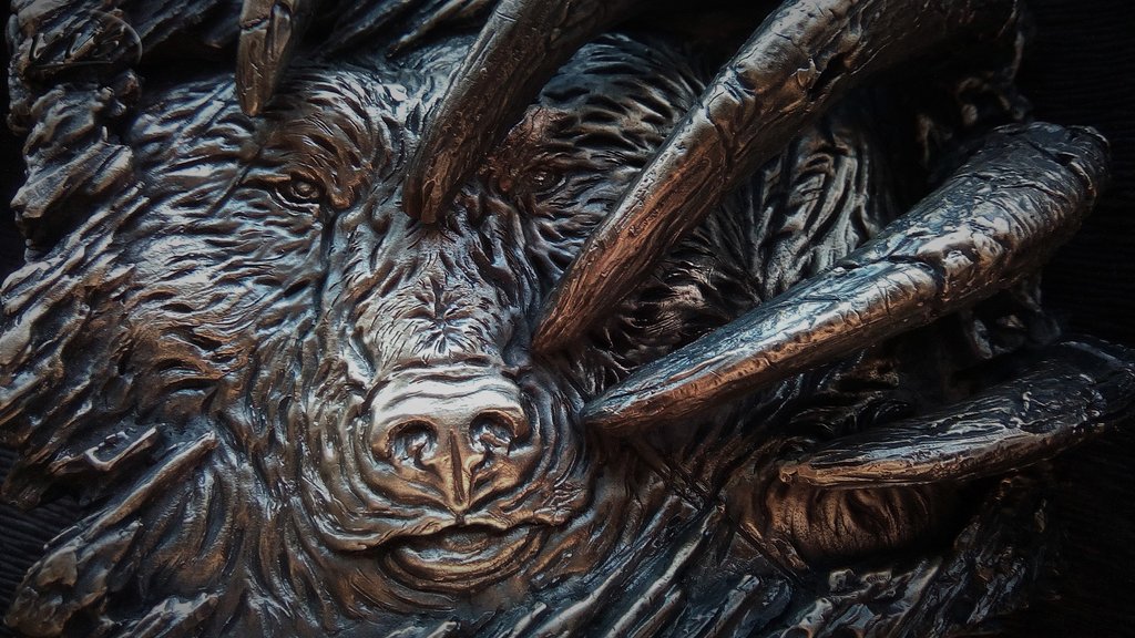 пряжка медведь литая большая нейзильбер10