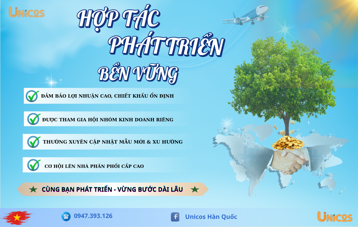 Hợp tác bán sỉ mỹ phẩm chính hãng cùng Unicos Global, phát triển bền vững