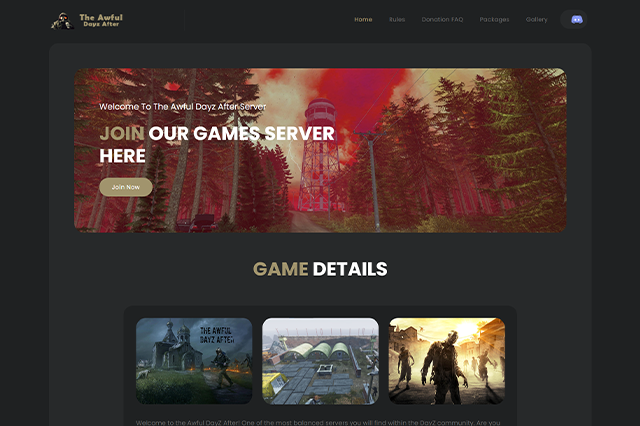 Game Discord Server Website