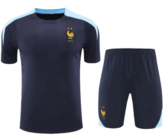 2425 France Training clothes suit Short sleeve Fan version