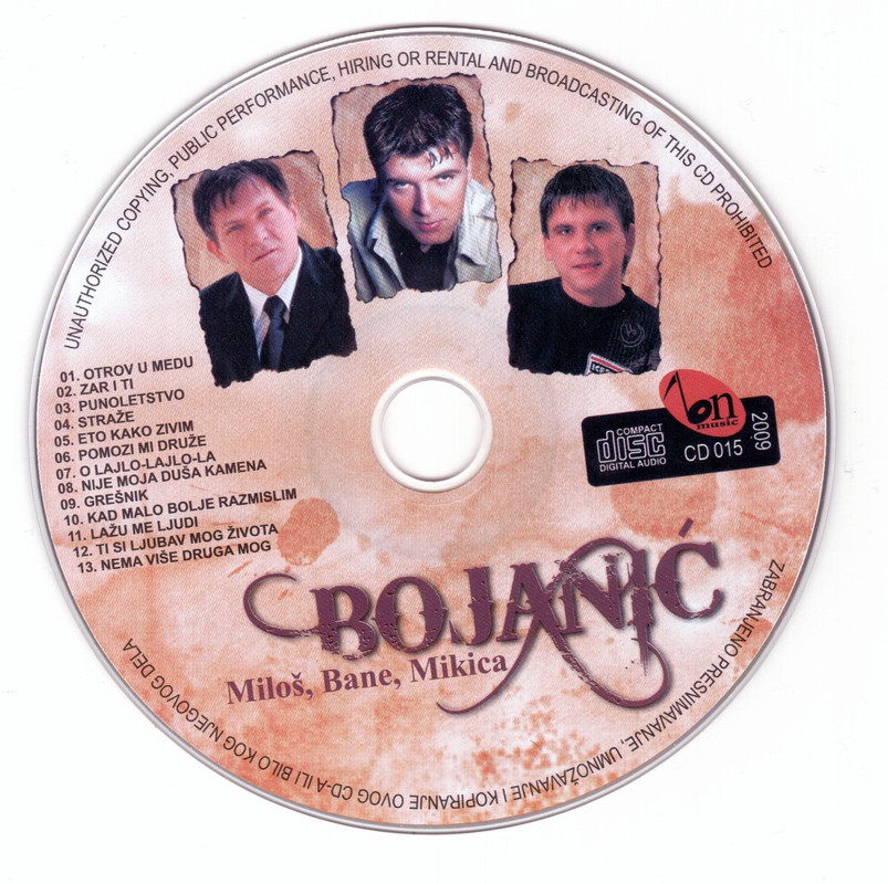 Milos, Bane & Mikica Bojanic - 2009 (CD)