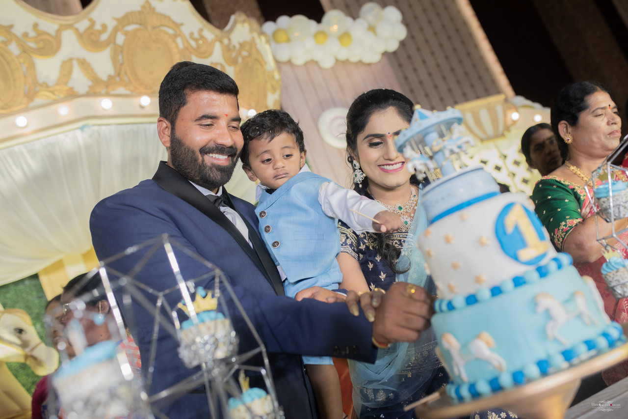 Indian first birthday photographer UK — baby portrait, first birthday celebration Leicester