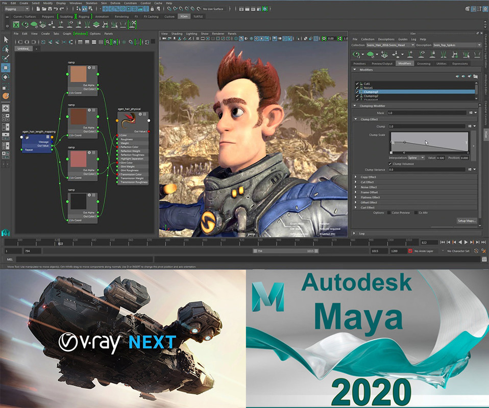 Autodesk Maya 2020 + Vray Next