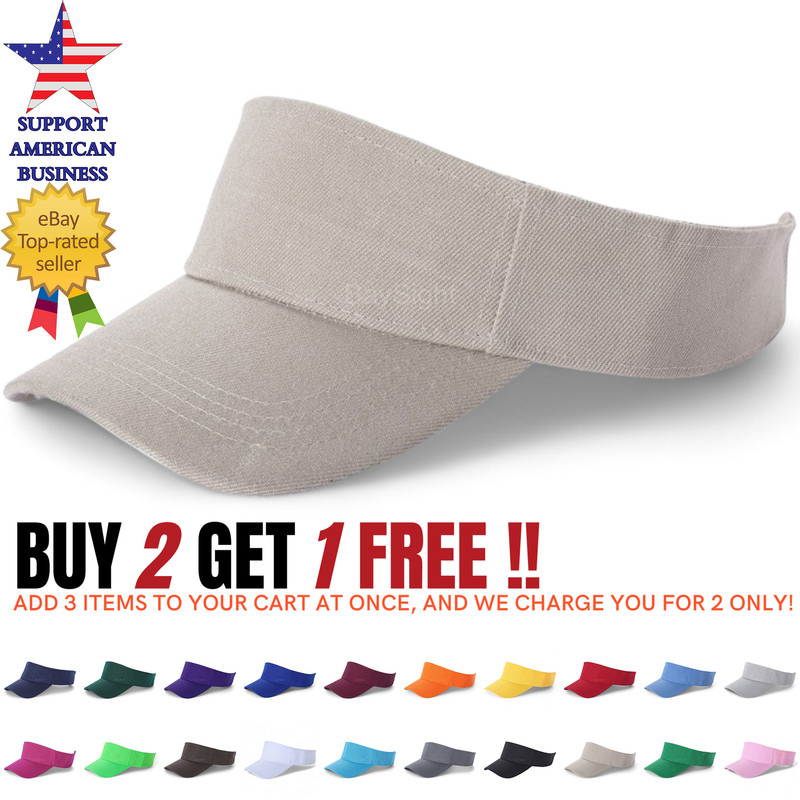 sun visor hat adjustable solid color