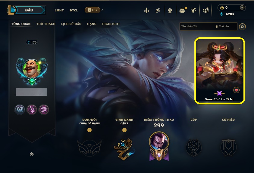 Acc LMHT # - Không Khung