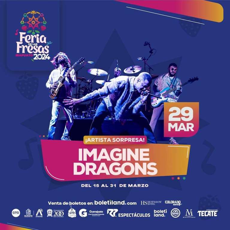 Imagine Dragons en la Feria de las Fresas, Irapuato 2024 
