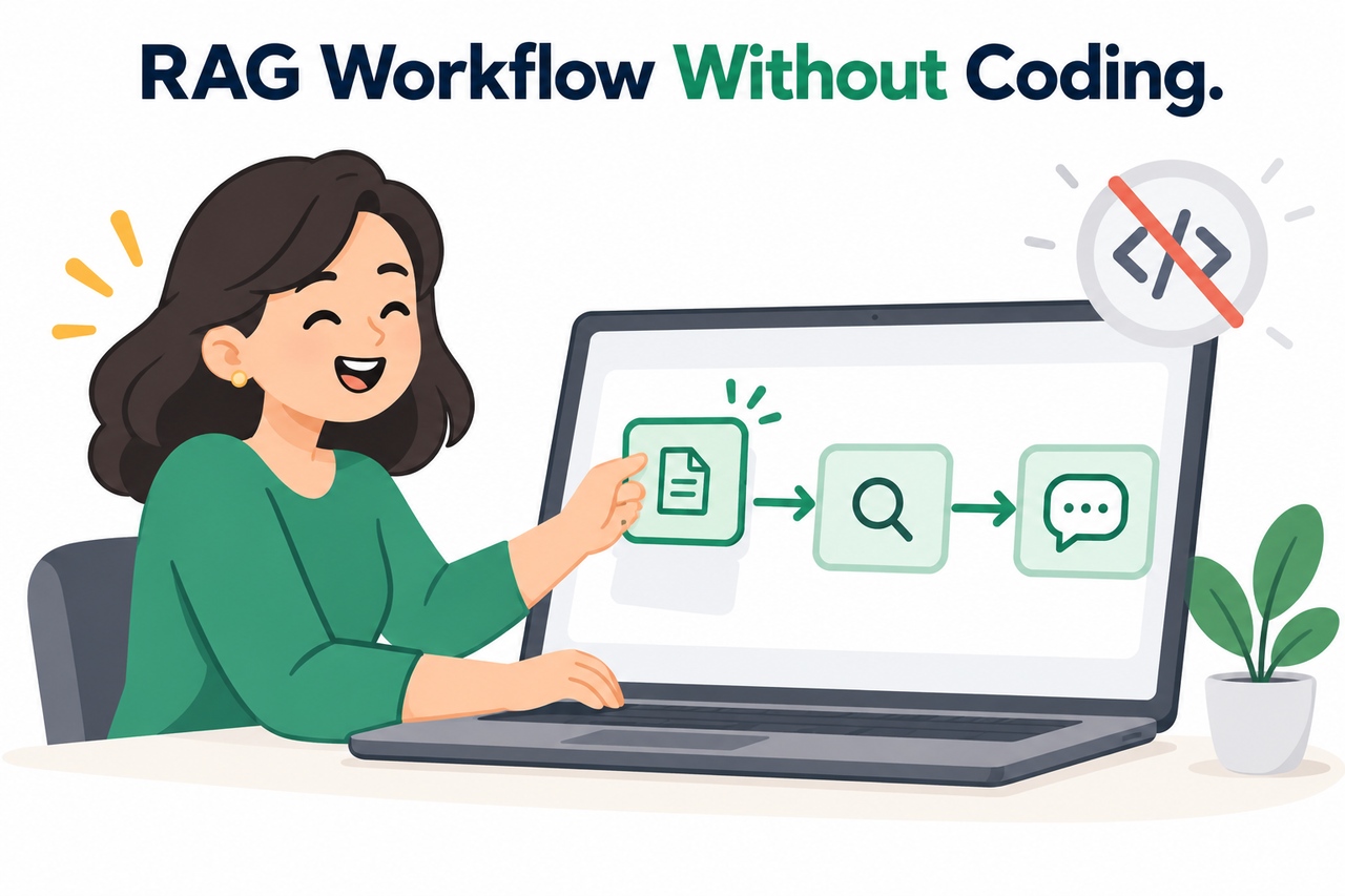 How to Set Up a Simple RAG Workflow Without Coding Experience illustration