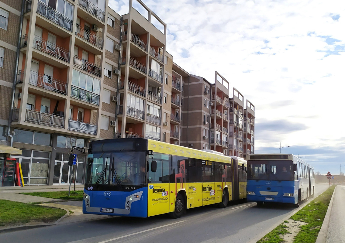 Ikarbus Ik-218N (2016) #973 i Volvo B10MA / Neobus 405GZ (1997/08) #733