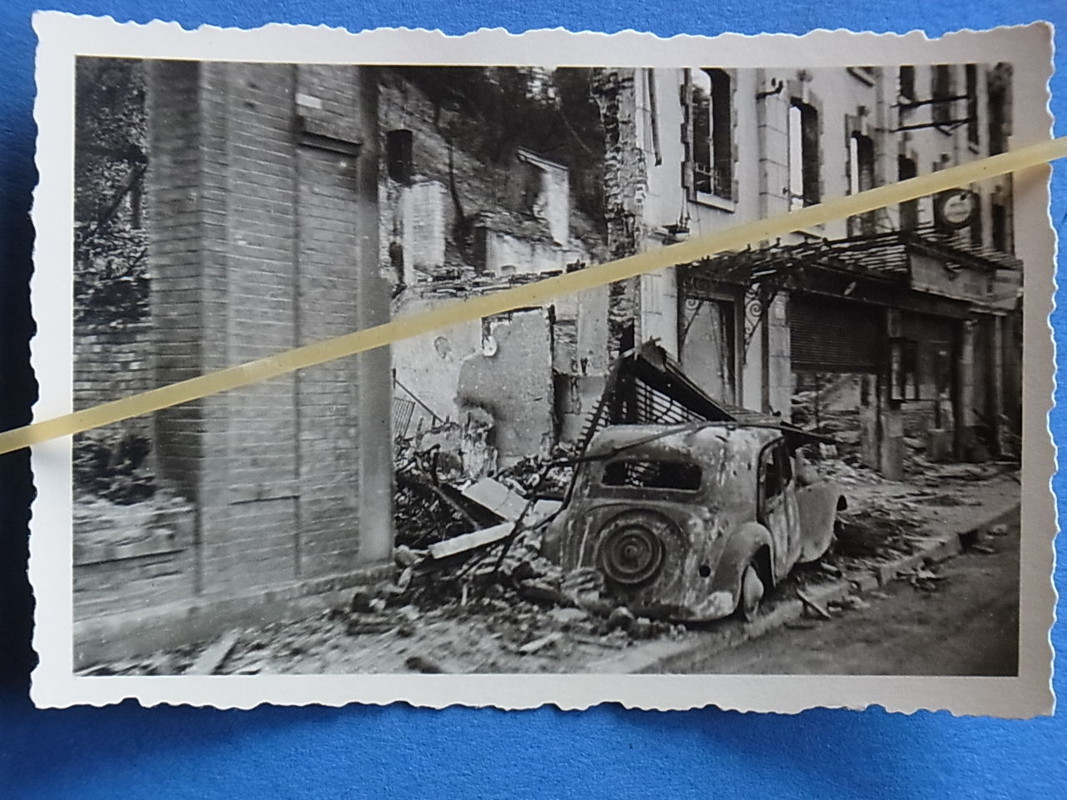Foto Westfront Frankreich 1940 zerstörter Deutsc