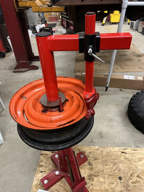 Just mounted my new tires using a duckbill mod on a HF manual tire machine.  It's a game changer. | Old Willys Forum