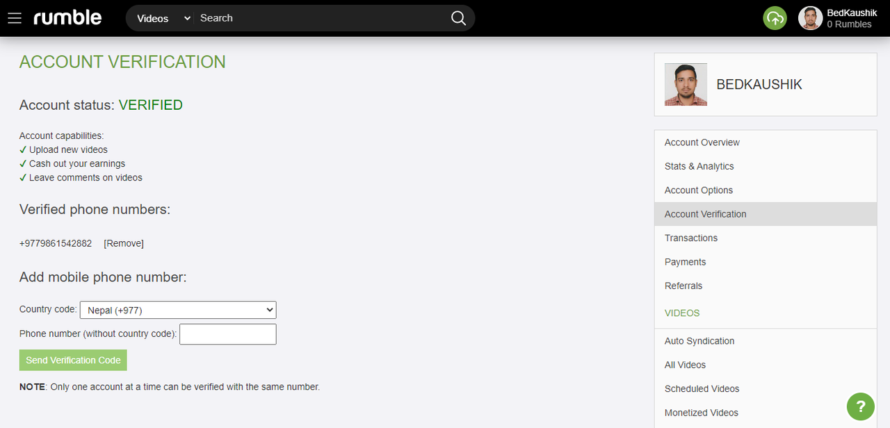 Account Verification