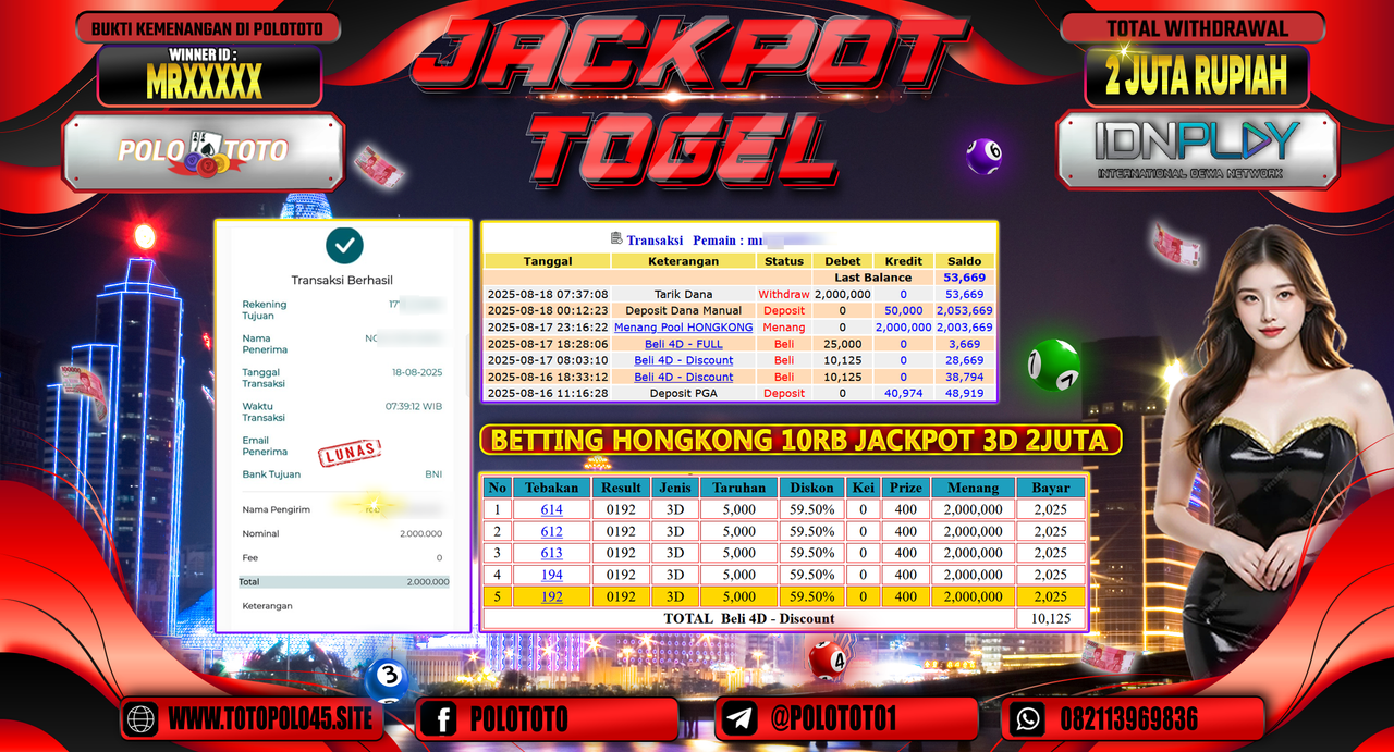 POLOTOTO JACKPOT TOGEL HONGKONG LOTTO Rp.2.000.000,-