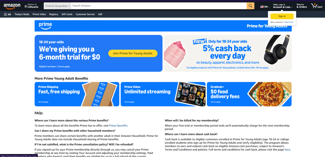 Amazon Prime Student