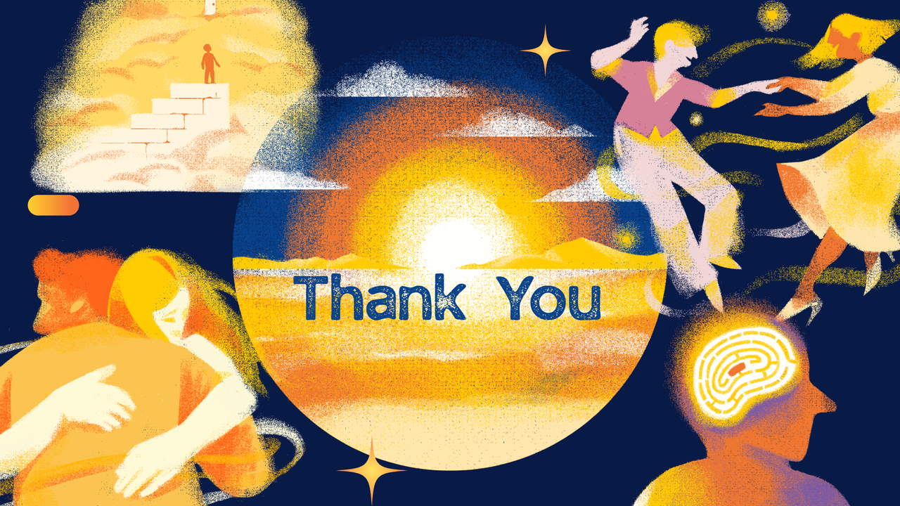 Blue and Yellow Illustrated Emotional Control Presentation