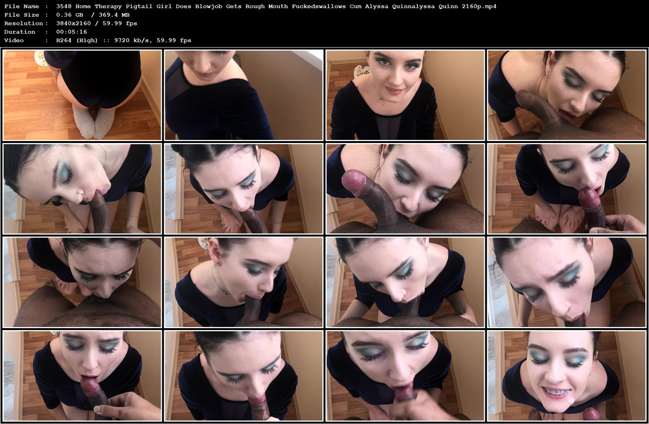 3548 Home Therapy Pigtail Girl Does Blowjob Gets Rough Mouth Fuckedswallows Cum Alyssa Quinnalyssa Q