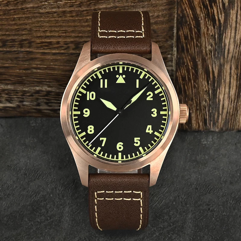 San-Martin-Bronze-Pilot-Watch-Military-YN55A-Retro-Simple-Style-Mens-Automatic-Mechanical-Watches-Le