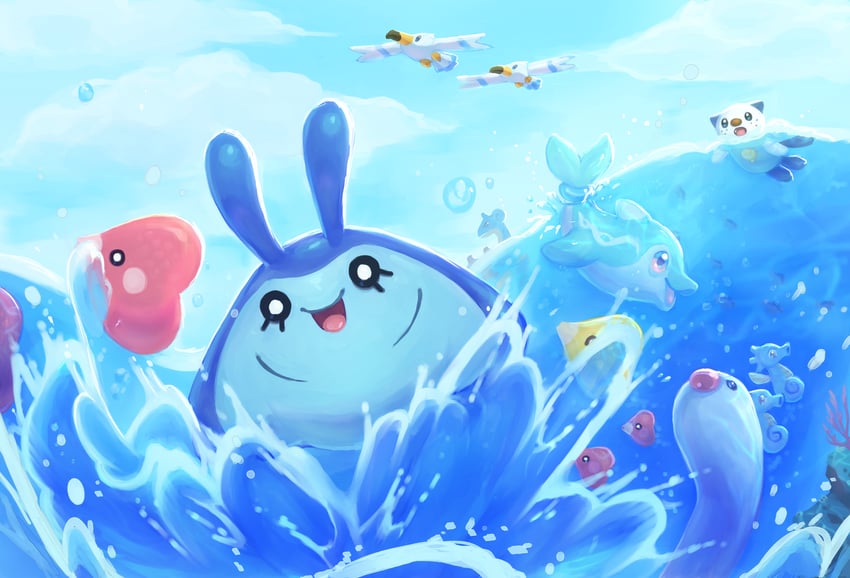 oshawott-lapras-wingull-luvdisc-wishiwas
