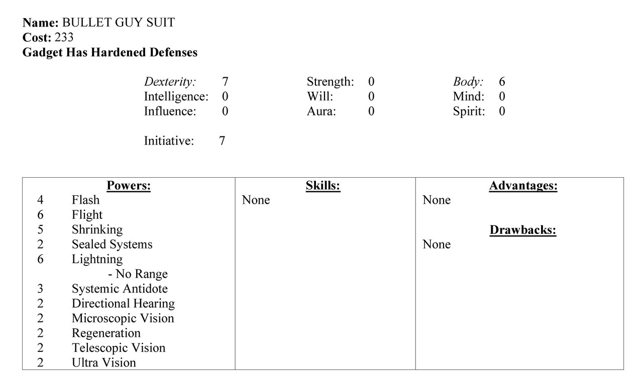 Lightning Bullet, a new hero Bullet-suit-stats