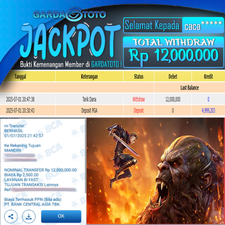 JACKPOT DI PERMAINAN SLOT JACK THE GIANT HUNTER PGSOFT WD Rp 12.000.000,- DIBAYAR LUNAS GARDATOTO MANTAP !