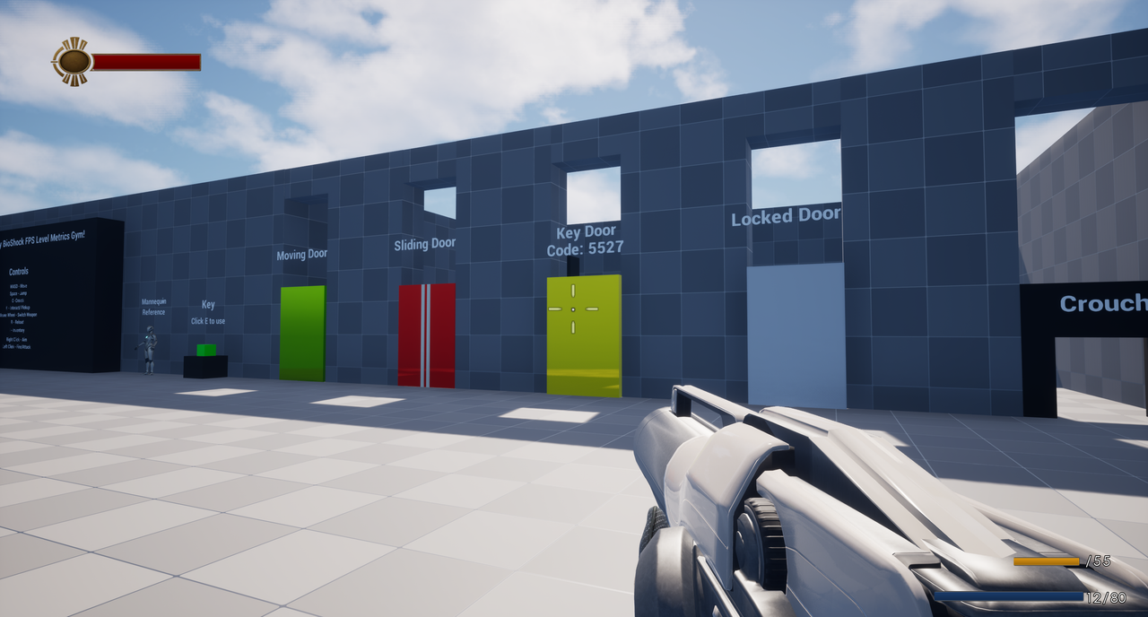 Various doors including BioShock's key door