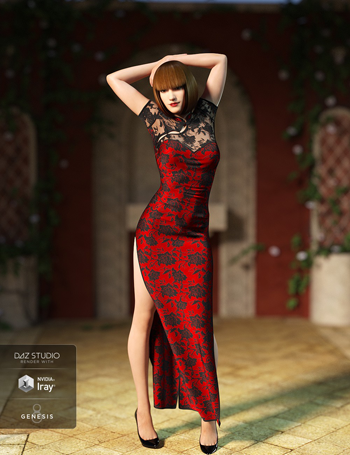 dForce Elegant Cheongsam for Genesis 3 and 8 Female(s) dForce Elegant Cheongsam for Genesis 3 and 8 Female(s)