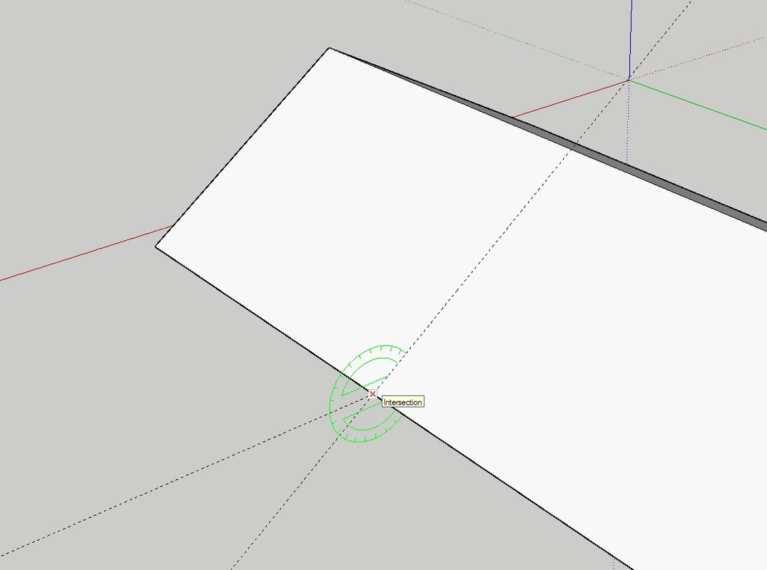 protractor reading 180 degrees when measuring between 2 construction
