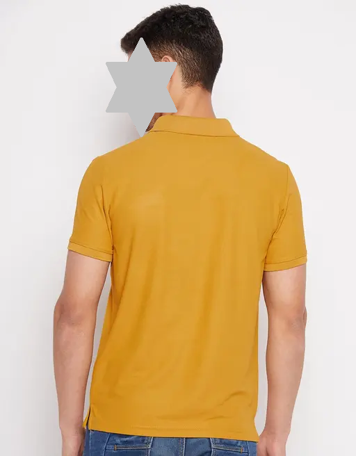 RISS Men's Cotton Half Sleeves Solid Polo T-shirt Color 1 (R306)