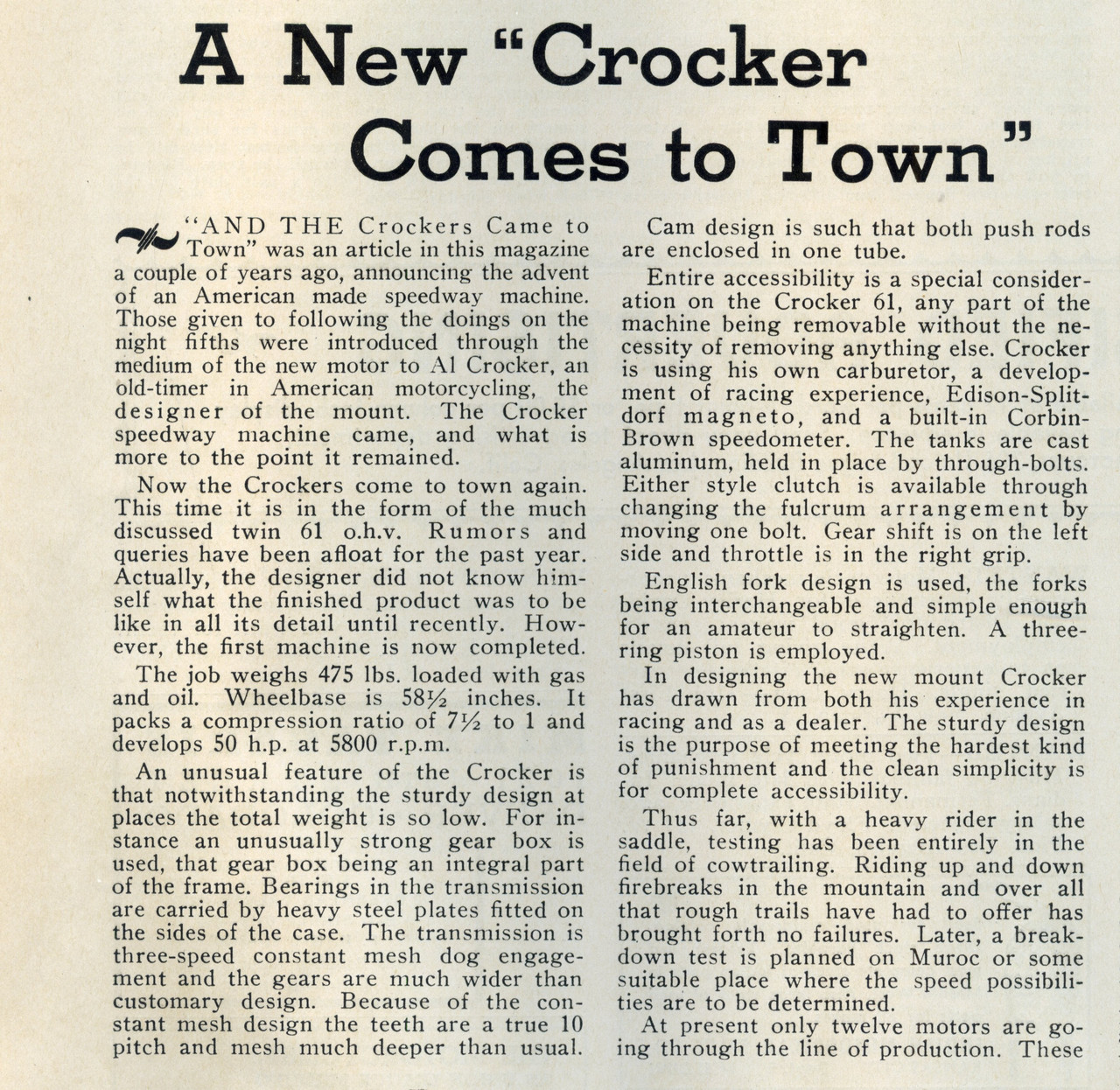 New Crocker story 1936