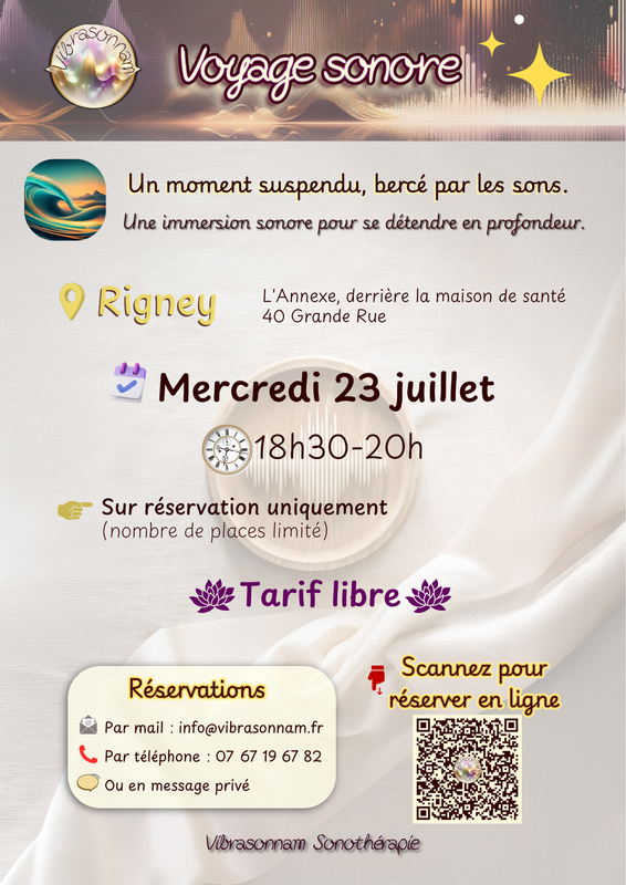 Affiche Voyage Sonore Nancray 20 juin