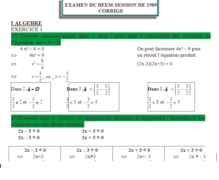 Mathématique les autoroutes brevet