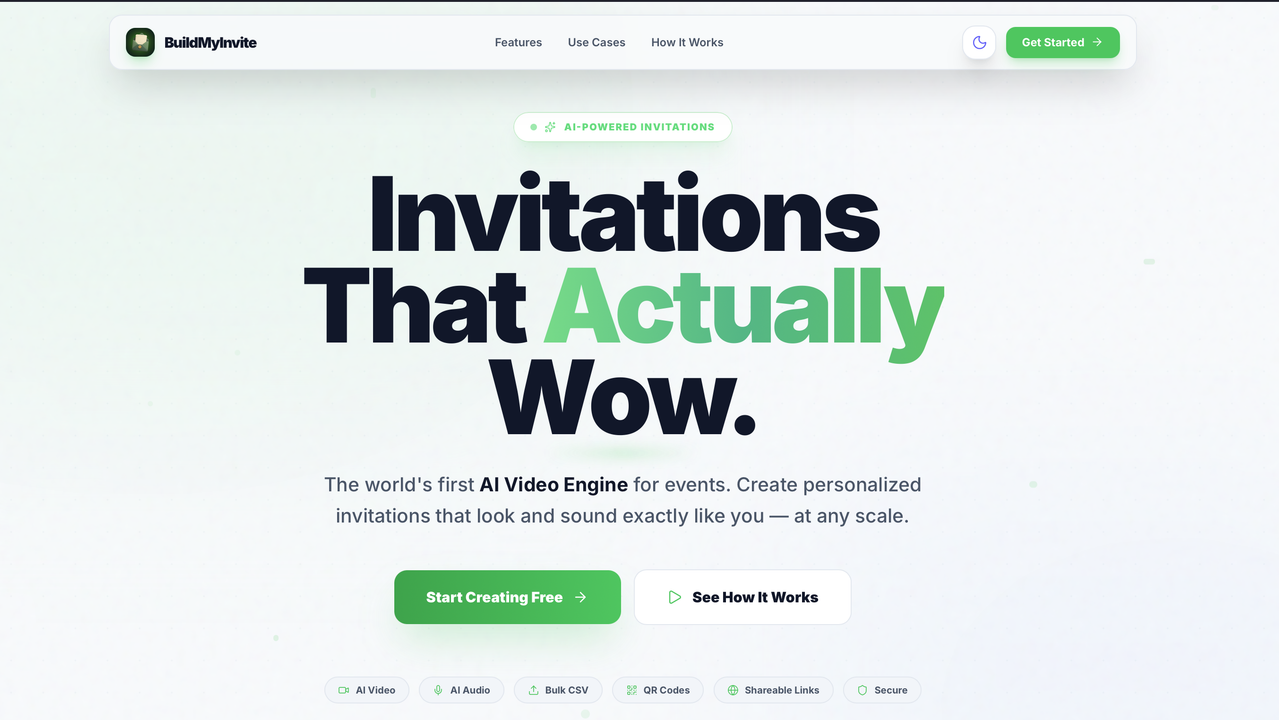 BuildMyInvite screenshot