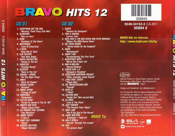 22/03/2024 -VA - Bravo Hits Collection (3 X Albuns 10,11 ,12)(2CD 1995)(2X2CD 1996)  TRASEIRA