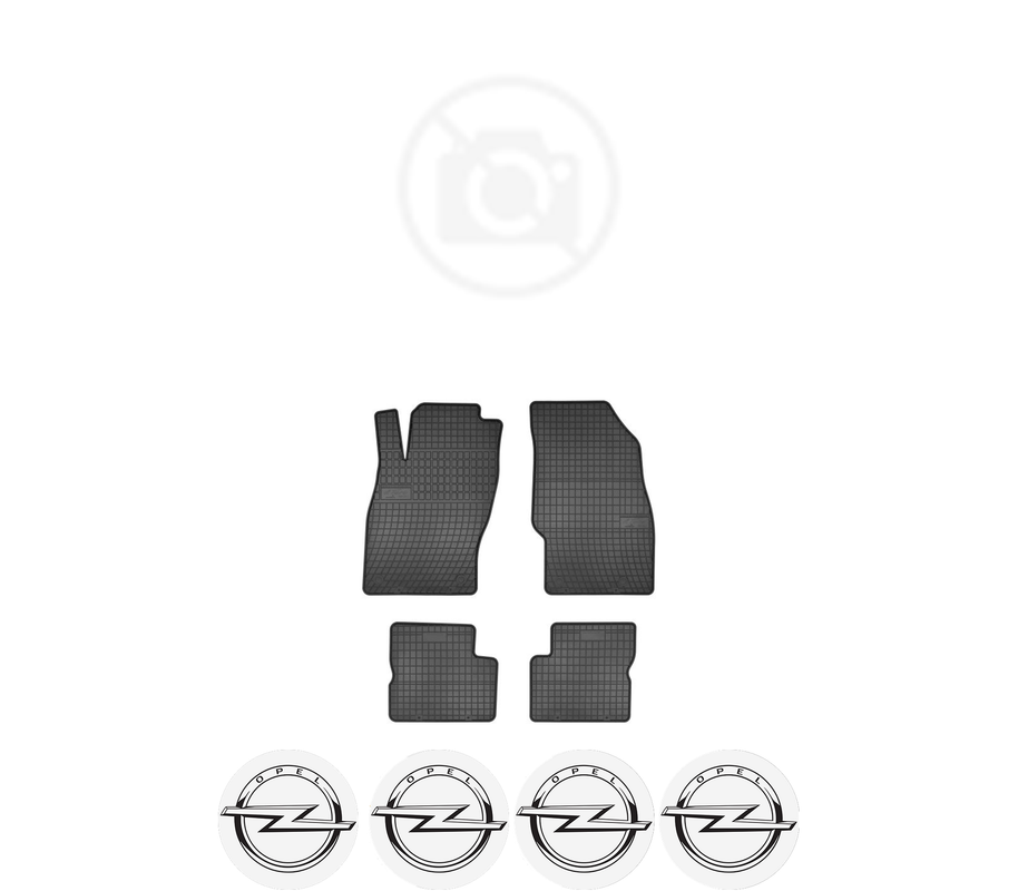 Set covorase presuri OPEL ADAM din 2012-2019, auto, din cauciuc thermoplastic, 4 Stickere auto cu OPEL