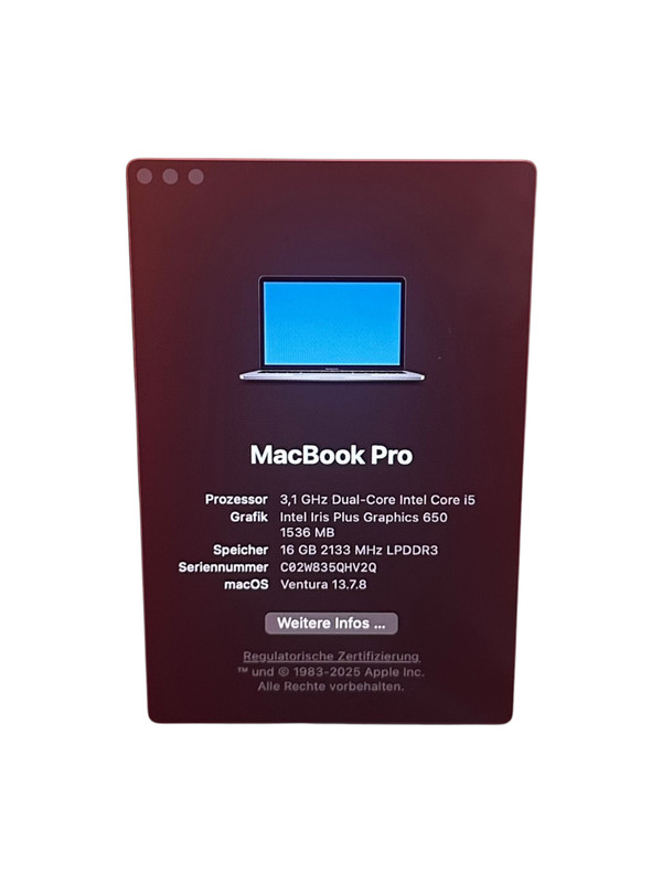 MacBook Pro A1706 Bild 7