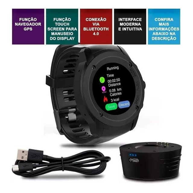 Relógio Multiwatch Plus Sw2 Bluetooth Preto Multilaser – P9080