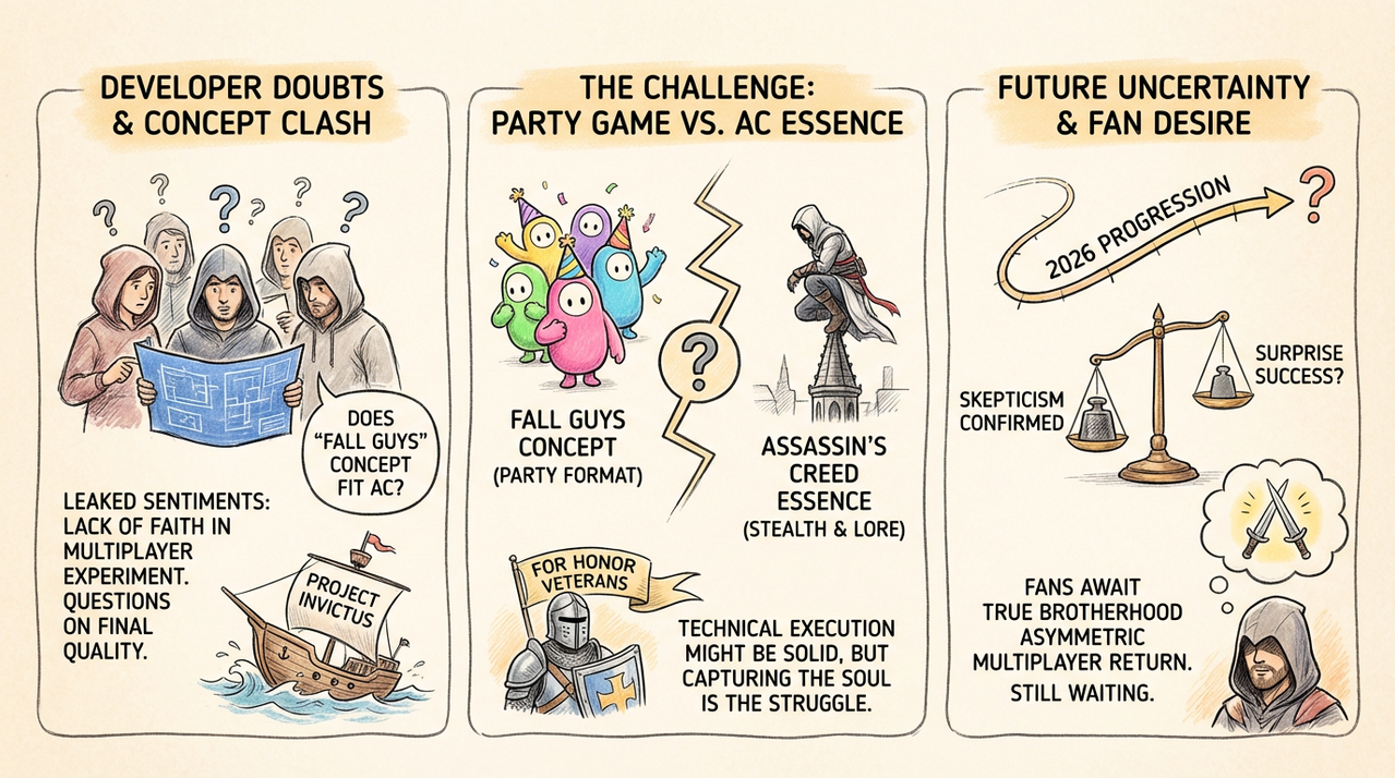 Assassin's Creed Invictus Devs Reportedly Don't Believe in Their Own Multiplayer Game 1 Gaming team working on multiplayer video game development